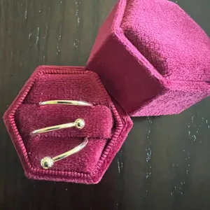 Ladies Gorgeous Golden Stackable Rings (2) Size 7 Gold thumbnail 2