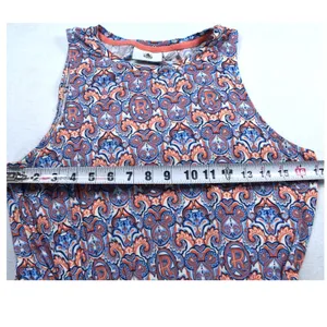 Disney Parks Mickey Mouse Paisley Keyhole Back Maxi Dress Orange Blue Large thumbnail 8
