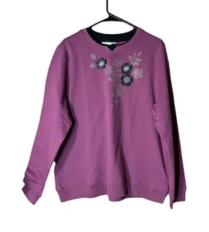Breckenridge Grandma Flower Print Sweater Size XL‎ thumbnail 1