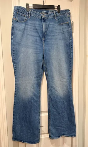 Old Navy Size 18 Higher High-Rise Flare Jeans Medium Wash Stretch Denim thumbnail 1