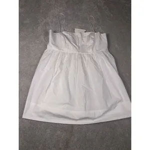 Anthropologie nwt maeve White Pintuck Smocked Babydoll Mini Dress Medium NWT Smocked thumbnail 7
