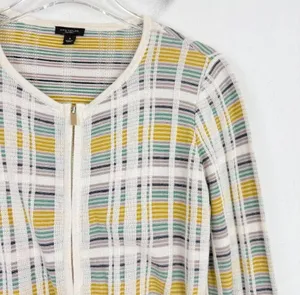 Ann Taylor Factory Full Zip Lightweight Sweater Jacket Size Medium M EUC thumbnail 3