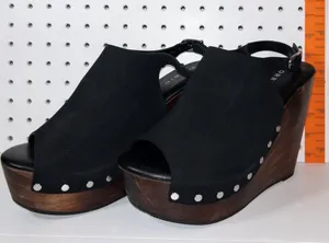 Torrid Studded Wood Wedges Size 9 - Wide thumbnail 2