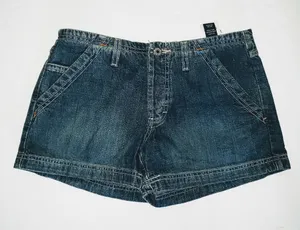 NEW‎ American Eagle Womens 0 XXS XS Cargo Shorts Dark Denim Jean VTG 00's NWT thumbnail 1