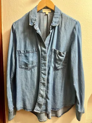 Cloth & Stone Chambray Shirt Blue thumbnail 1