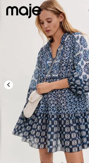 Maje cotton dress tunic thumbnail 1