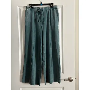Double Zero Teal Pant Set Drift Away Mineral Wash Wide Leg Medium NWT thumbnail 7