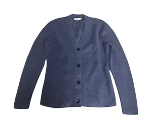 ATHLETA Navy Blue Cardigan Sweater Womens‎ Size S V-Neck Button Front Knit thumbnail 1