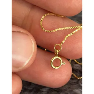 C173 18 inch chain necklace gold tone 925 sterling silver thumbnail 5