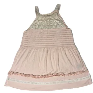 POL Women's‎ Medium Pink Ruffle Tunic Tank Top Lace Beads Preppy Girlhoodcore thumbnail 1