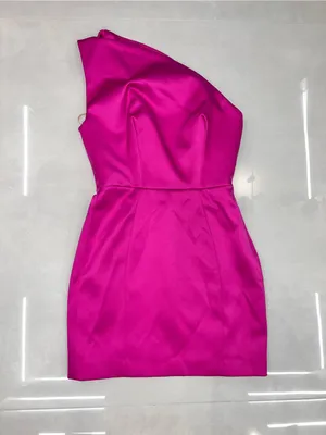 House of CB AYELEN Pink Duchess Satin One Shouldered Mini Dress thumbnail 7