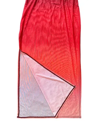 NWT Shade & Shore Red Ombré Cover Up Maxi dress Mesh Size XS thumbnail 5