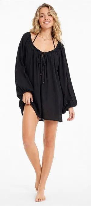 ASOS Design Long Sleeve Romper Romper with Bead Detailing in BLACK Sz 10 thumbnail 1