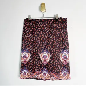 J. CREW | Paisley Print Pencil Skirt Sz 2 thumbnail 2