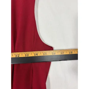E.SSUE‎ Jumpsuit Red Deep V-Neck Open Back Wide Leg Party Evening Formal Event M thumbnail 3