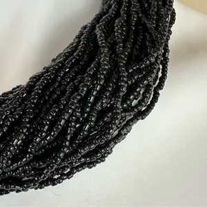 Black Twisted Woven Seed Bead Necklace Goth Whimsigoth Witchy thumbnail 3