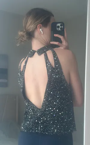 Anthropologie Sequin High Neck Tank Top thumbnail 7