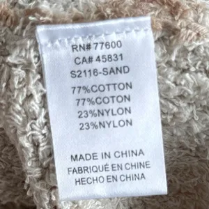 NWT Saltwater Luxe Animal Leopard Print Fuzzy Crew Neck Sweater XL Beige Tan‎ thumbnail 7