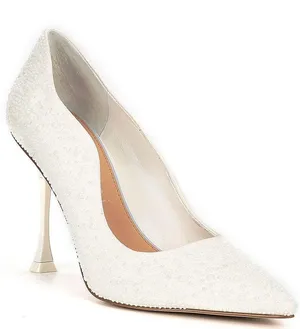 Gianni Bini Bridal Collection TheaThree Pearl Scalloped Pointed Toe Pumps thumbnail 1