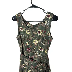 Vintage Tickets 90s Green Floral Print Wrap Dress‎ Size 5/6 thumbnail 2