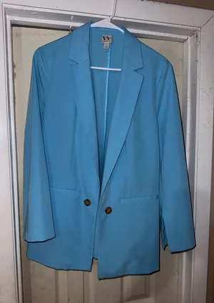 Worthington Women’s Oversized Blazer Blue thumbnail 1