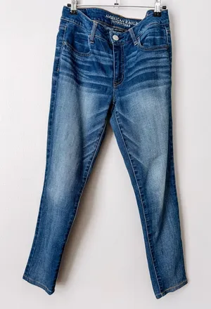 American Eagle Super Stretch Jegging Medium Wash Size 8 thumbnail 1