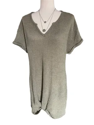 Cupshe Notched Neck Short Sleeve Cover-Up Dress thumbnail 3