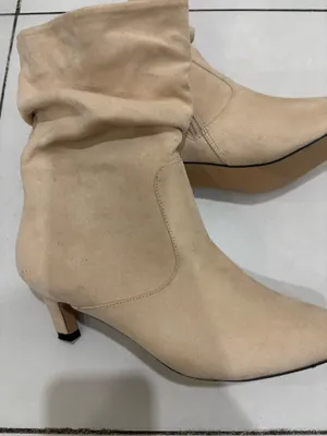Beige Slouch Ankle Boots – Size 9.5 Tan thumbnail 1