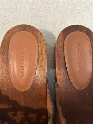 FARM RIO Brown Lace Leather Clog, Size 9, NWOT thumbnail 9