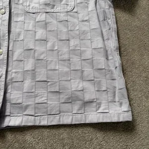 Madewell Garment Dyed Checkerboard Button Up Shirt NL027 Dusty Lavender Size XXL thumbnail 7