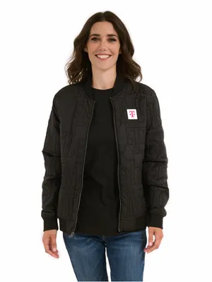 T-Mobile Be Magenta WOMEN'S QUILTED BLACK JACKET M thumbnail 3