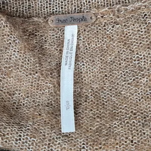 Free People Lulu Rugby Striped Cowl‎ Neck Alpaca Wool Blend Sweater Tan Black S thumbnail 3