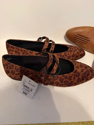 Arizona Jeans Brown Cheetah Mary Jane Flats thumbnail 5