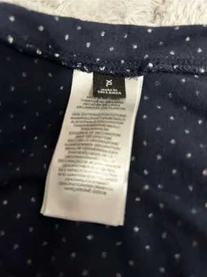 Lauren Ralph Lauren Navy and White Polka Dot Capri Pajama Set thumbnail 9