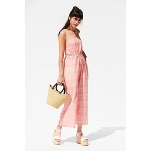 NWOT Urban Outfitters Audra Gingham Jumpsuit Cut Out Red Small thumbnail 4