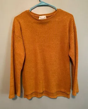 Cotton Rye Outfitters Long Sleeve Crew Neck Bell Sleeve Sweater Size Large thumbnail 1