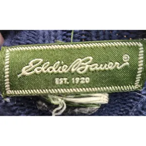 Eddie Bauer Medium Striped V Neck Knit‎ Sweater Blue Yellow Green Casual thumbnail 4
