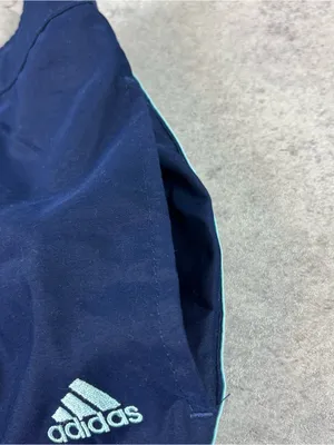 Y2k navy adidas womens baggy capri track pants thumbnail 4