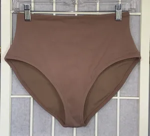 Skims Swim Beige Tan Minimalist High Waist Nude Slimming Bikini Bottoms Sz Small thumbnail 1