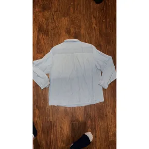 Vintage foxcroft denim/ chambray button with safari embroidery zoo denim animals thumbnail 3