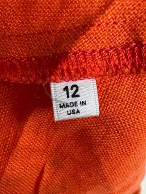 Reformation Zula Linen Mini Dress in Orange 12 thumbnail 6