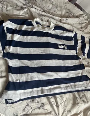 Ocean City Navy & White Striped Tee Blue thumbnail 5