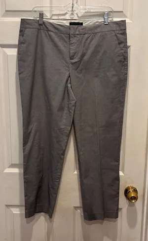 Banana Republic Martin Fit Gray Ankle Pants Women's Size 12‎ Career Casual thumbnail 1