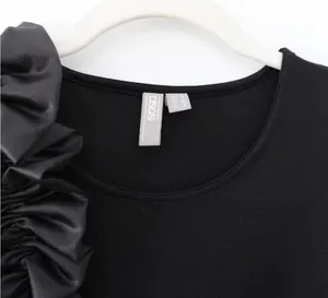 ASOS Ponte Crop Top With Satin Ruffle Detail thumbnail 9