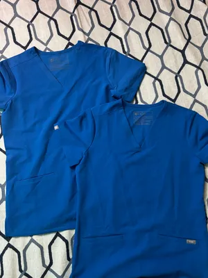 FIGS Royal Blue Casma Top 2 a set XXS NWOT thumbnail 2