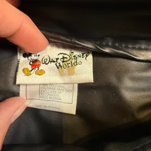 VTG Walt Disney World Mickey Mouse Black Faux Leather Waist Bag Fanny Pack thumbnail 3