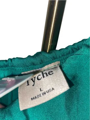 Tyche Emerald Green Strapless Wide Leg Cascade Jumpsuit Popover cocktail attire thumbnail 4