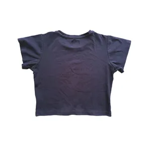With Jean Y2K Graphic Baby Tee Crop Tshirt Medium Black Streetwear 90s Retro thumbnail 3