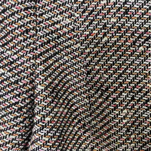 Talbots Grosgrain Trim Black Multicolored Peach Tweed Academia Cropped Jacket 4 thumbnail 3