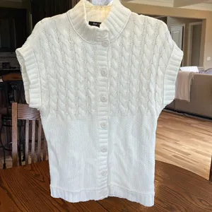 Style & Co Cream Cable Knit Oversized Sweater thumbnail 8